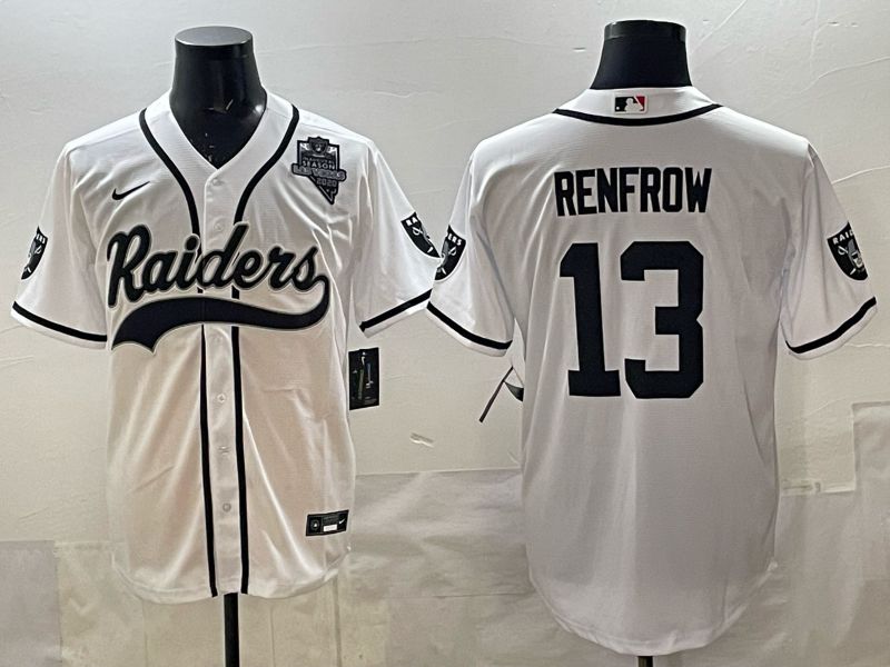 Men 2025 Oakland Raiders #13 Renfrow white 3th generation Joint Name Nike Limited NFL Jersey style 04